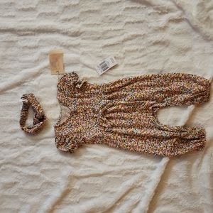 6-9 month romper with headband